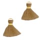 Ibiza style Tassel 1.5cm Gold-masala brown